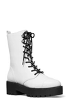 Michael Michael Kors Women's Bryce Lace Up Booties In Optic White