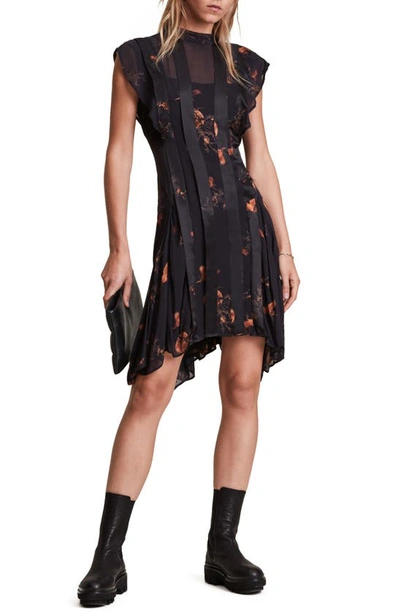 Allsaints Fleur Aurora Dress In Black | ModeSens