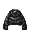 Simonetta Cropped Nylon Down Jacket In Nero