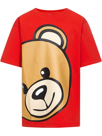 Moschino Kids Teddy Bear T-shirt In Red