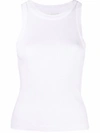 Citizen Of Humanity Ribbed Tank Isabel Fitted Sleeveless In White