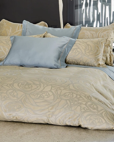 Signoria Firenze Roseto King Duvet Cover In Flax