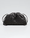Bottega Veneta Pouch Mini Leather Clutch In Black/silver
