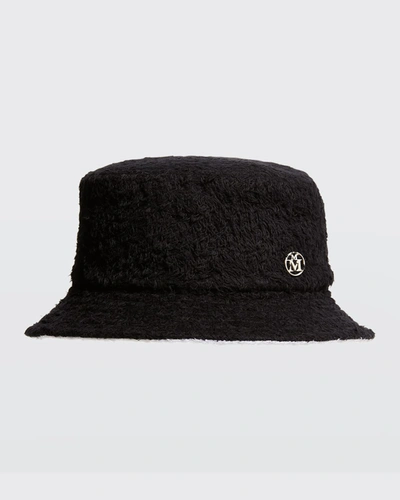 Maison Michel Jason Reversible Bucket Hat In Black,white