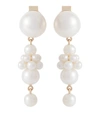 SOPHIE BILLE BRAHE PETITE TULIP 14KT YELLOW GOLD EARRINGS WITH PEARLS,P00634544