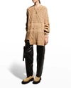 Ambush Beige Patchwork Crewneck Sweater In Natural Natural