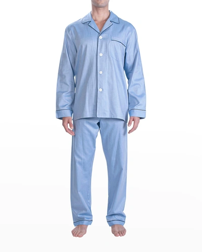 MAJESTIC MEN'S PIPED PAJAMA SET,PROD245410179
