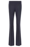Hugo Boss Tulea Side Zip Tropical Stretch Wool Trousers In Dark Blue