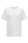 Hugo Boss Relaxed Fit T Shirt In Organic Cotton Jersey In White