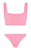 Hunza G Net Sustain Seersucker Bikini In Pink