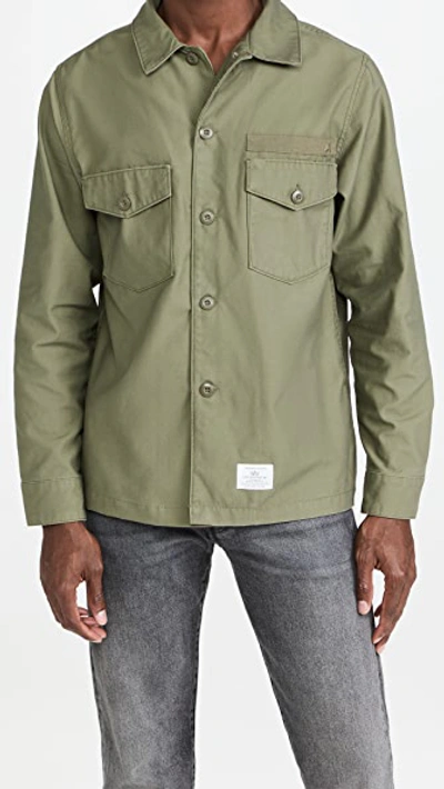 Alpha Industries Fatigue Shirt Jacket In Olive