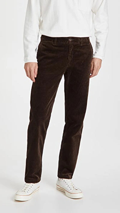Norse Projects Aros Corduroy Trousers In Truffle