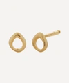 Monica Vinader Gold Plated Vermeil Silver Nura Reef Open Stud Earrings In Gold