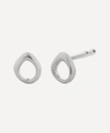 Monica Vinader Silver Nura Reef Open Stud Earrings In Silver