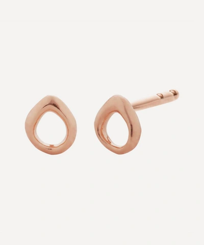 Monica Vinader Rose Gold Plated Vermeil Silver Nura Reef Open Stud Earrings