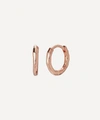 Monica Vinader Rose Gold Plated Vermeil Silver Ziggy Huggie Hoop Earrings In Rose Gold