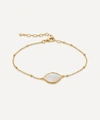 MONICA VINADER 18CT GOLD PLATED VERMEIL SILVER MOONSTONE PETAL BRACELET,000741419