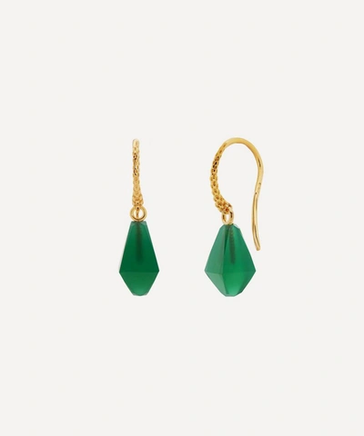 Monica Vinader Doina Recycled 18ct Gold-plated Vermeil Sterling Silver And Onyx Earrings