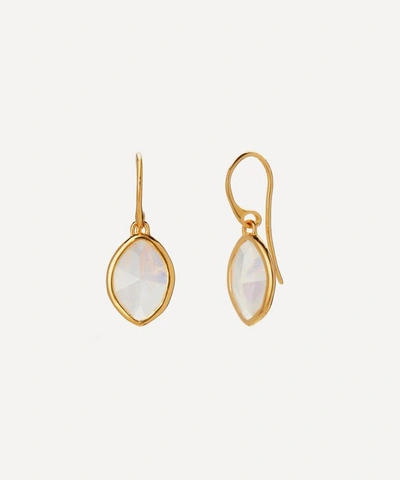 Monica Vinader Petal 18ct Recycled Yellow-gold Plated Vermeil Sterling-silver And Moonstone Earrings
