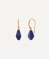 Monica Vinader 18ct Gold Plated Vermeil Silver Lapis Wire Drop Earrings In Gold