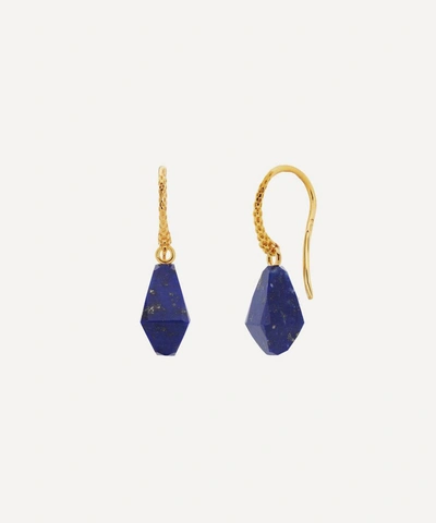 Monica Vinader 18ct Gold Plated Vermeil Silver Lapis Wire Drop Earrings