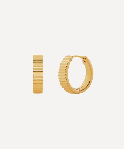 MONICA VINADER MONICA VINADER 18CT GOLD PLATED VERMEIL SILVER DISCO HUGGIE HOOP EARRINGS,000741433