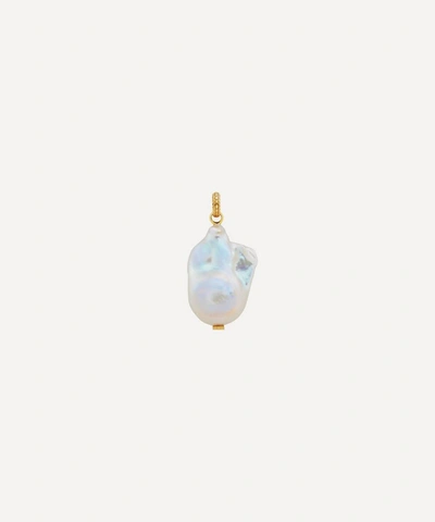 MONICA VINADER MONICA VINADER 18CT GOLD PLATED VERMEIL SILVER LARGE BAROQUE PEARL PENDANT CHARM,000741438