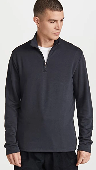 Vince Cozy Quarter Zip Sweatshirt In Light Coastal
