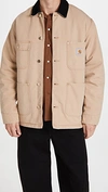 Carhartt Contrasting Collar Shirt Jacket In Brown