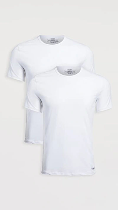 Calvin Klein Underwear Short Sleeve Crew Neck 2pk In White