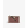 Loewe Dark Blush/dark Rust Logo-debossed Zipped Leather Coin Purse