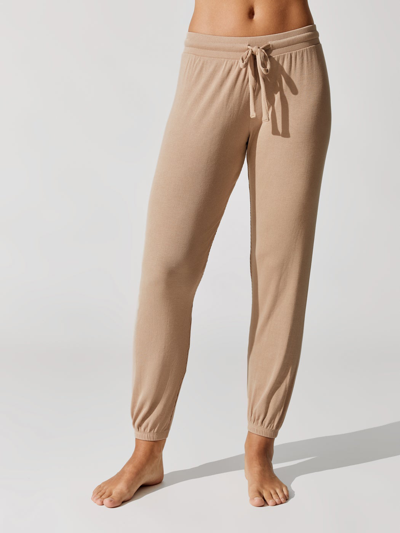 Lna Core Ribbed Jogger In Nude