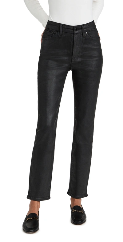 Good American Good Classic Coated Pants In Black383