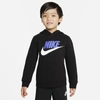 Nike Babies' Sportswear Club Fleece Toddler Pullover Hoodie In Black,persian Violet