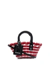 Balenciaga Bistro Xxs Woven Basket Top-handle Bag In Red