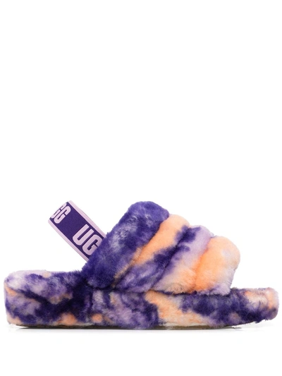Ugg Fluff Yeah Shearling Slides In Violett
