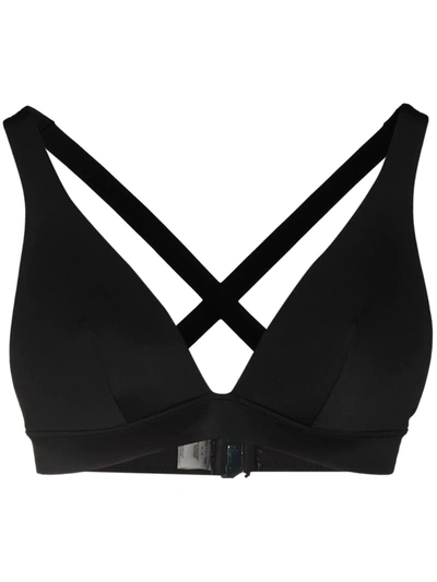 Form And Fold Tri Bikini Top In Black
