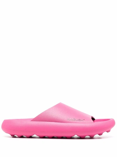 AMBUSH SIDE LOGO-PRINT SLIDES