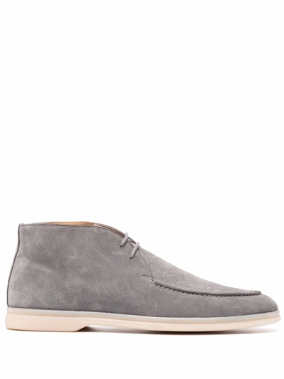 Scarosso Arturo Lace-up Shoes In Grey Suede