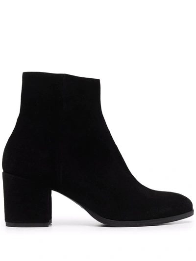Scarosso Constanza Ankle Boots In Black Suede
