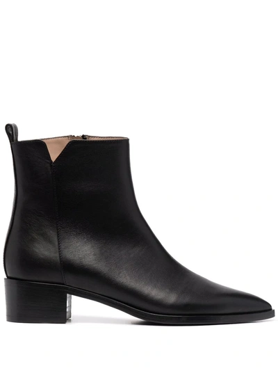 Scarosso Alba Ankle Boots In Black - Calf