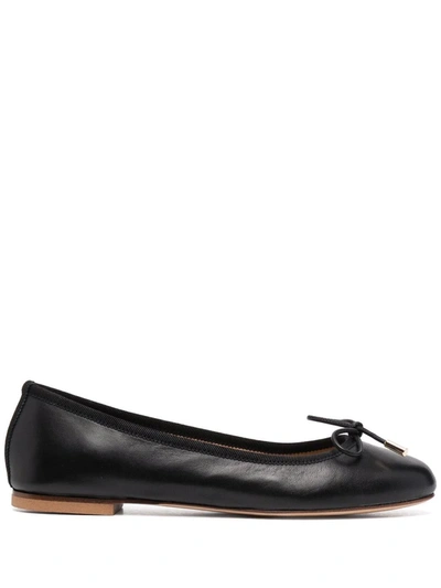 Scarosso Carla Ballerina Shoes In Black - Calf