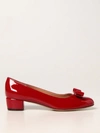 Ferragamo 30mm Vara Bow-detail Leather Pumps In Red