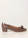 Ferragamo Vara Bow Pumps In Dove Grey