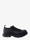 Alexander Mcqueen Tread Slick Canvas Sneakers With Side Logo Print - Atterley In Black