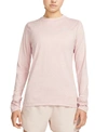 Nike Dri-fit Element Women's Running Crew In Pink Oxford/reflective Silv