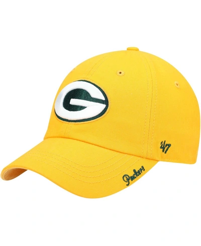 47 Brand Women's Gold-tone Green Bay Packers Miata Clean Up Secondary Adjustable Hat
