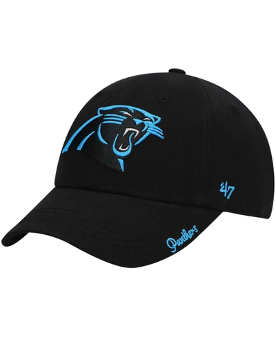 47 BRAND WOMEN'S BLACK CAROLINA PANTHERS MIATA CLEAN UP SECONDARY ADJUSTABLE HAT