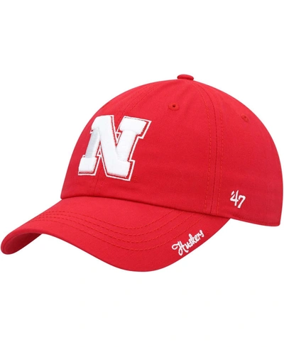 47 Brand Women's Scarlet Nebraska Huskers Miata Clean Up Logo Adjustable Hat