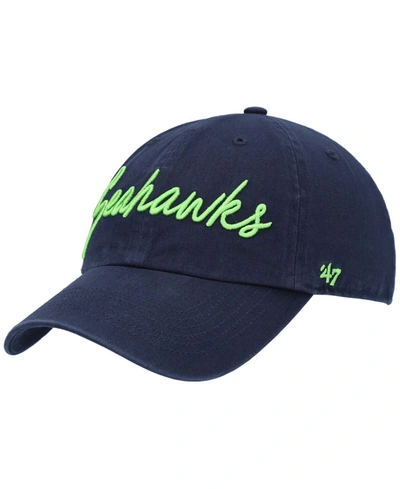 47 Brand Women's College Navy Seattle Seahawks Vocal Clean Up Adjustable Hat